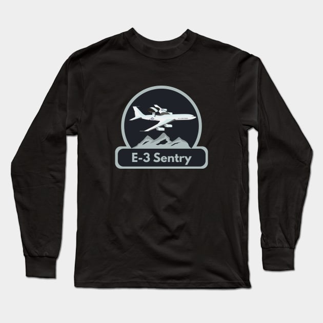 E-3 Sentry Early Warning Aircraft Long Sleeve T-Shirt by NorseTech